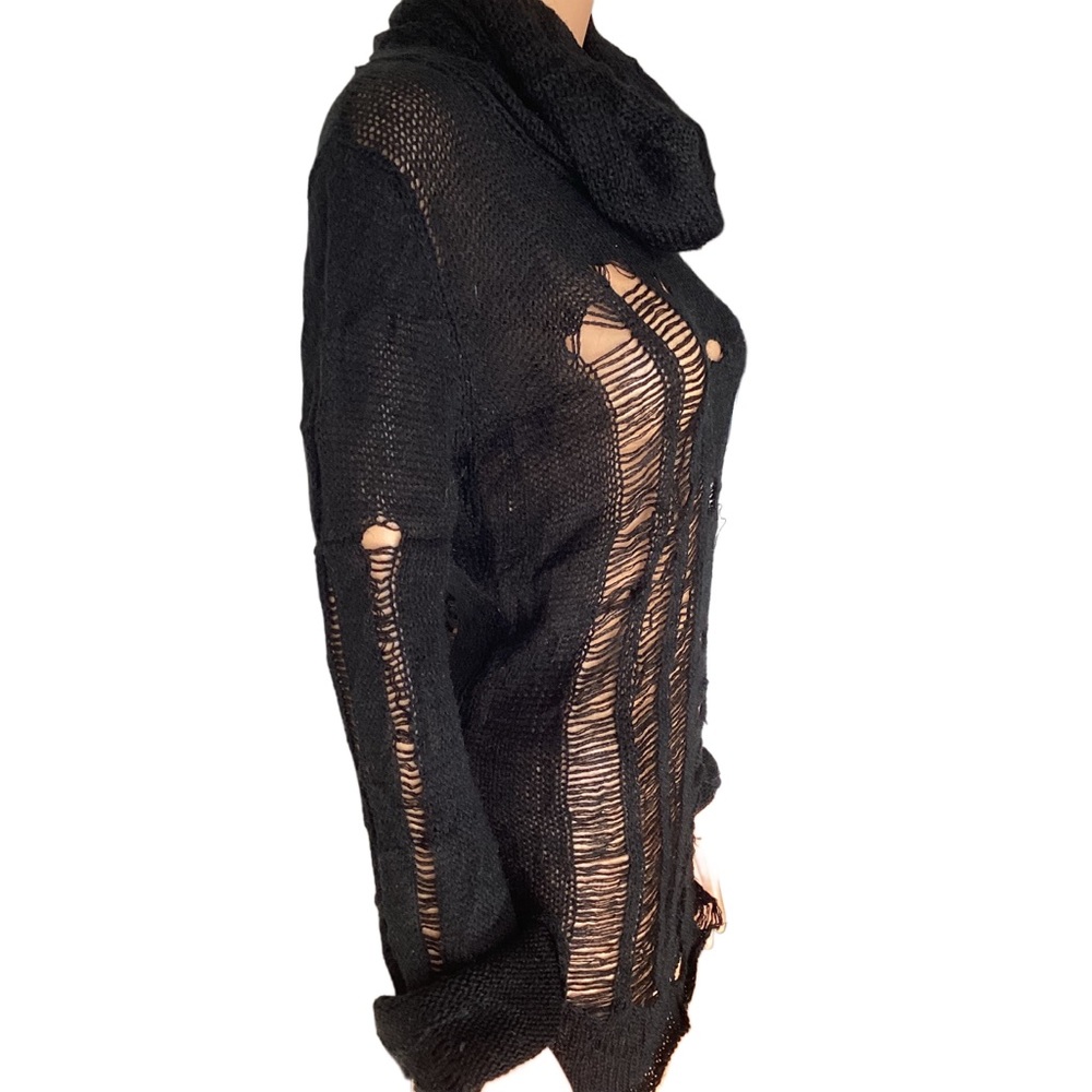 NWT Punk Rave Distressed Sweater - Picture 4 of 8